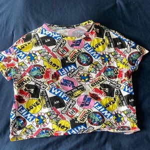 XS Zara graphic crop top